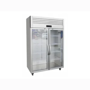Commercial Grade Stainless Steel Glass Door Refrigerator