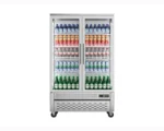 Double-door air-cooled upper beverage display cabinet