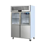Four-door, upper refrigerator and lower freezer