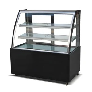Curved cake display case