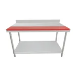 Stainless steel workbench (round leg frame with cutting board)