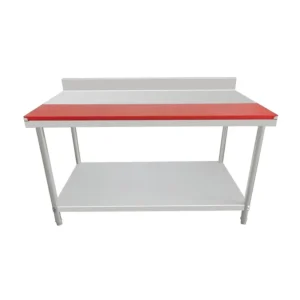 Stainless steel workbench (round leg frame with cutting board)