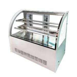 Curved cake display case