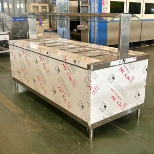 Multi-compartment insulated food serving counter